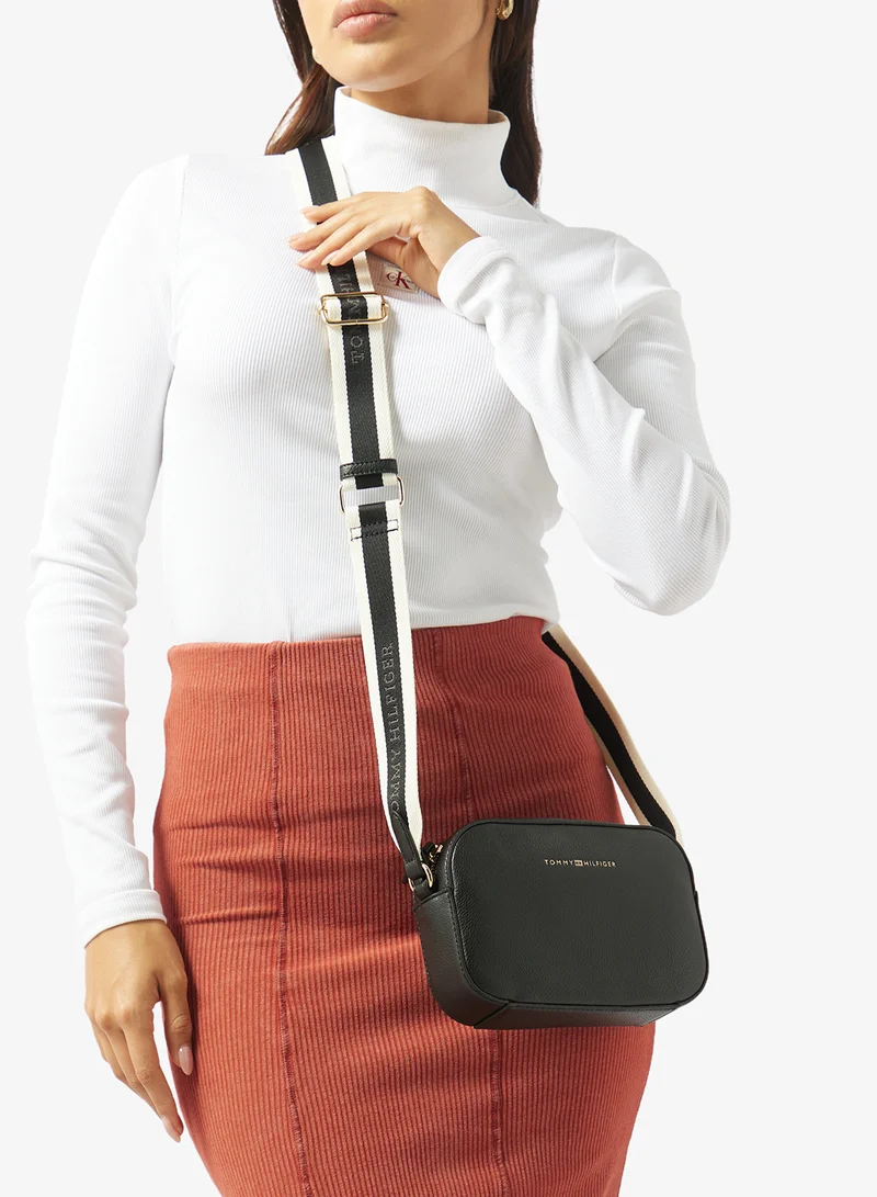 Logo Detailed Zip Through Camera Bag